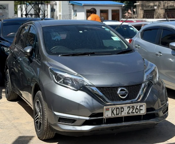 Photo of the actual grey Nissan Note available to hire